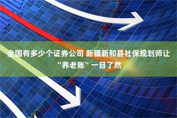 全国有多少个证券公司 新疆新和县社保规划师让“养老账”一目了然